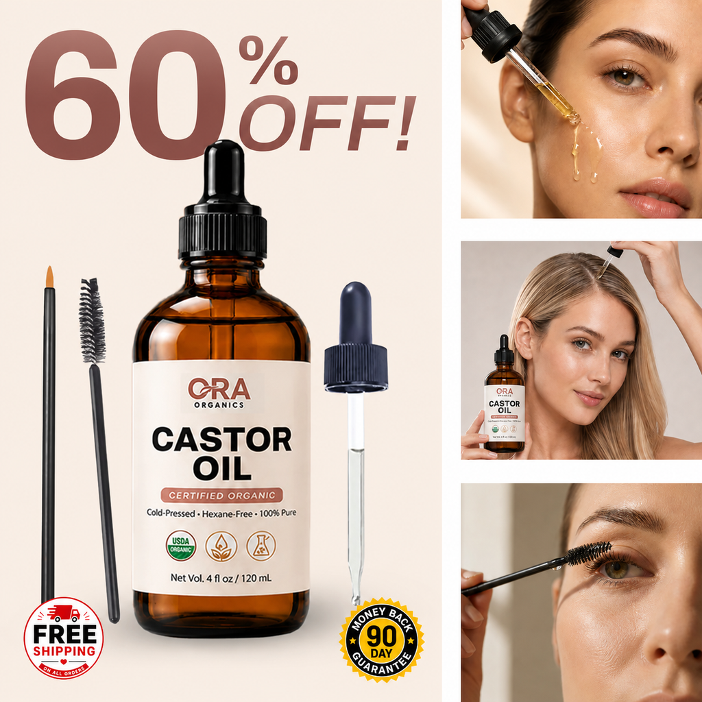 Castor Oil for Hair, Face, Skin, Brows & Lashes