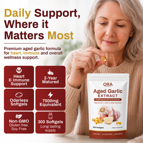 Aged Garlic Extract (7500mg Odorless Softgels)