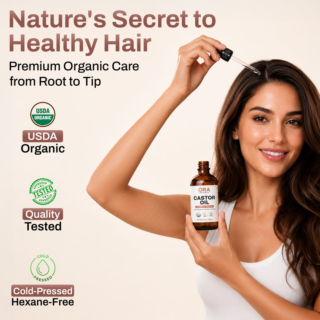 Castor Oil for Hair, Face, Skin, Brows & Lashes