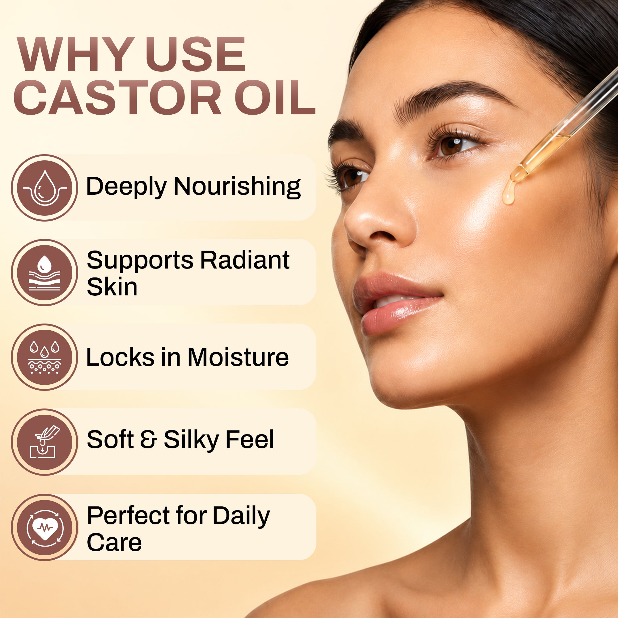 Castor Oil for Hair, Face, Skin, Brows & Lashes