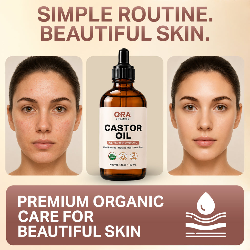Castor Oil for Hair, Face, Skin, Brows & Lashes