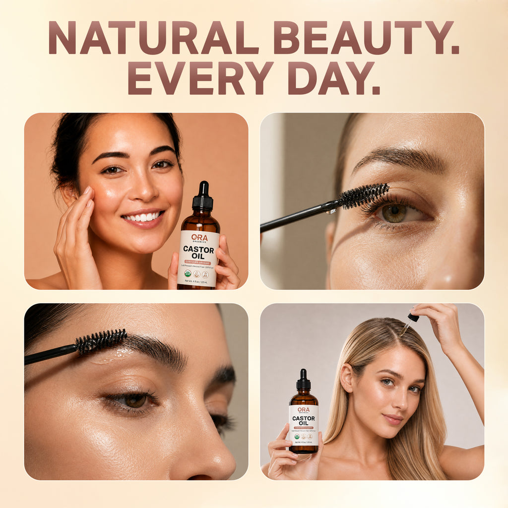 Castor Oil for Hair, Face, Skin, Brows & Lashes
